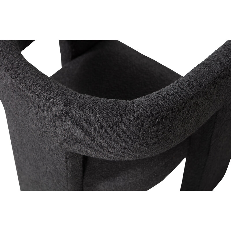 WOOOD-collectie Tiwa Fauteuil BouclÉ Donkergrijs