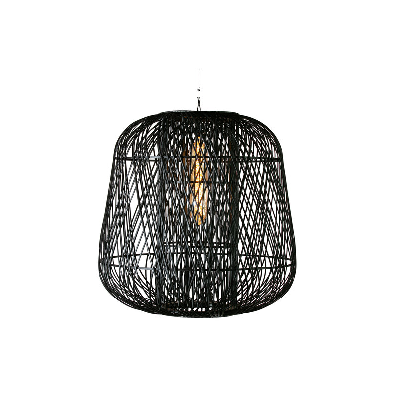 WOOOD Exclusive-collectie Moza Hanglamp Bamboe Zwart 100x100cm