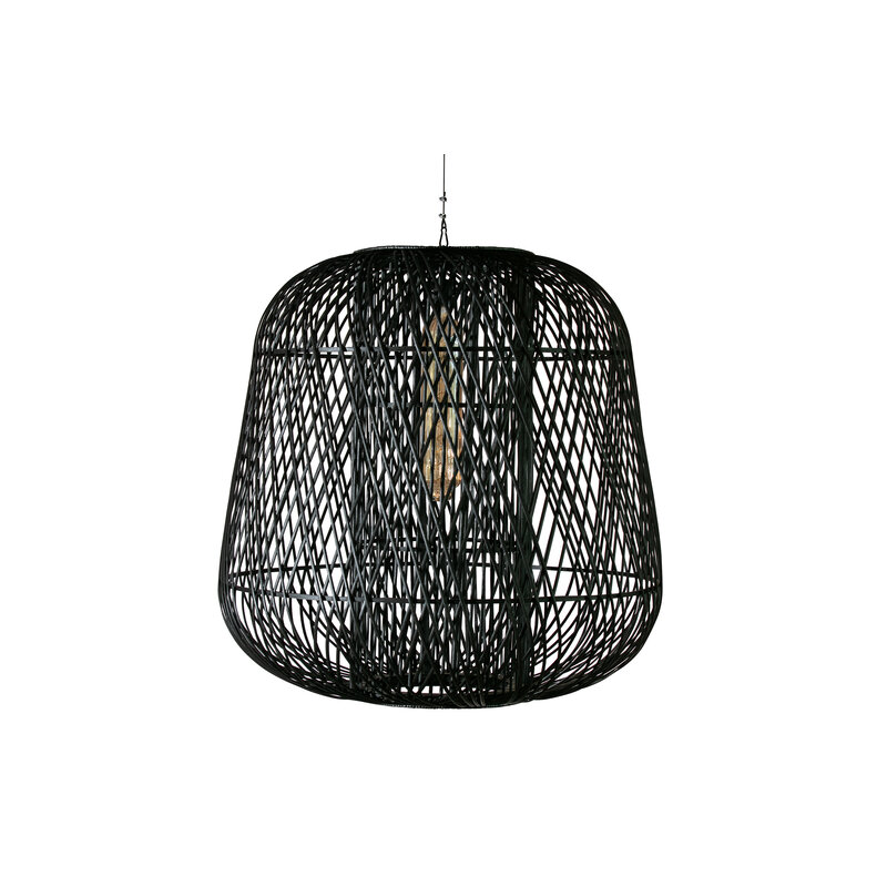 WOOOD Exclusive-collectie Moza Hanglamp Bamboe Zwart 100x100cm