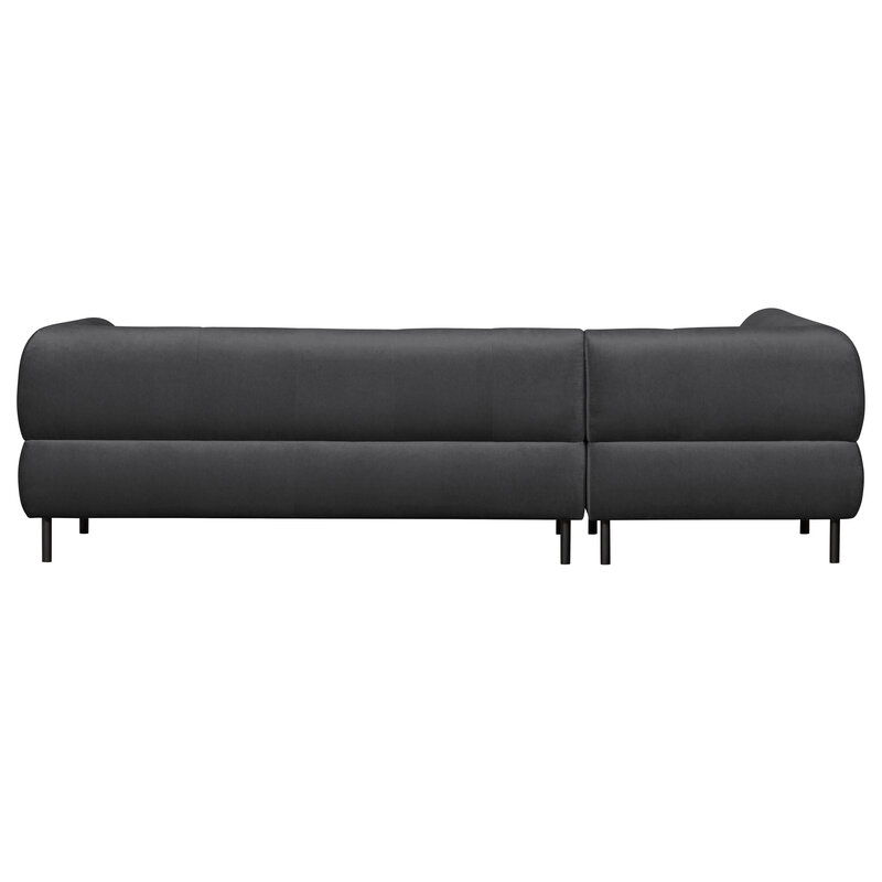 WOOOD-collectie Lloyd Hoekbank Links Gewassen Fluweel Cast Iron