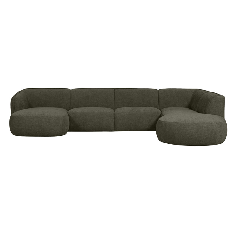 WOOOD Exclusive-collectie Polly Sofa U-shape Right Warm Green