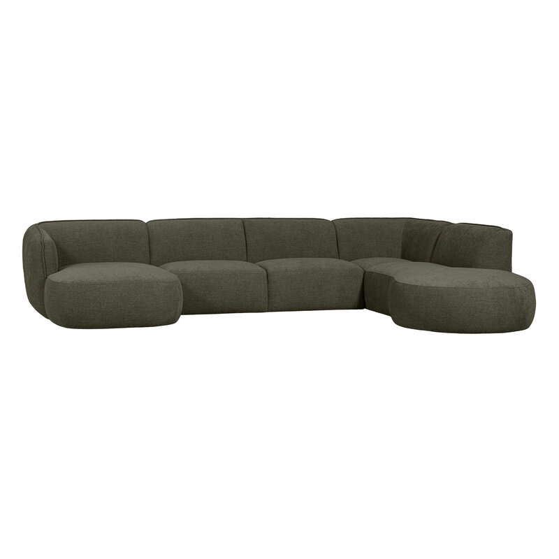 WOOOD Exclusive-collectie Polly Sofa U-shape Right Warm Green