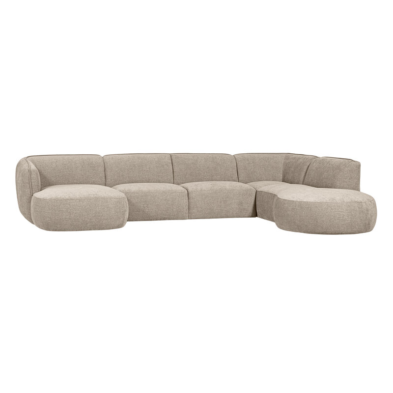WOOOD-collectie Polly Bank U-vorm Rechts Zand
