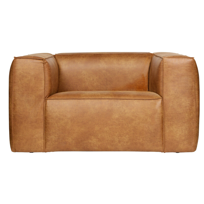 WOOOD-collectie Bean Fauteuil Cognac