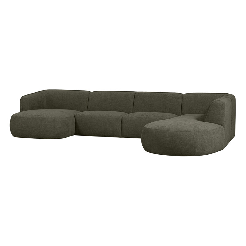 WOOOD Exclusive-collectie Polly Sofa U-shape Right Warm Green