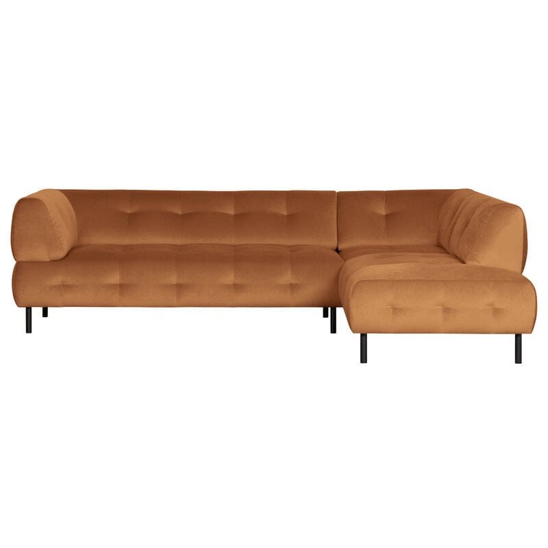 WOOOD-collectie Lloyd Hoekbank Rechts Gewassen Fluweel Cinnamon