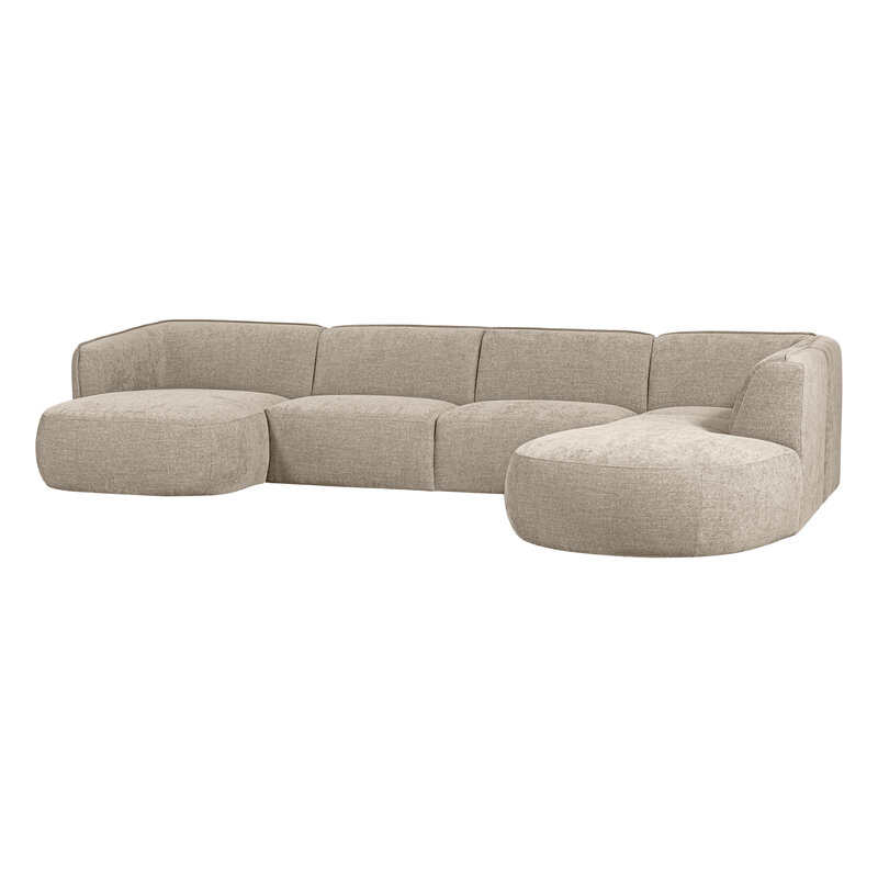 WOOOD-collectie Polly Sofa U-shape Right Sand