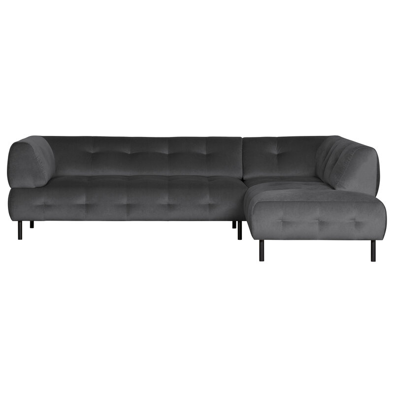 WOOOD-collectie Lloyd Corner Sofa Right Washed Velvet Cast Iron