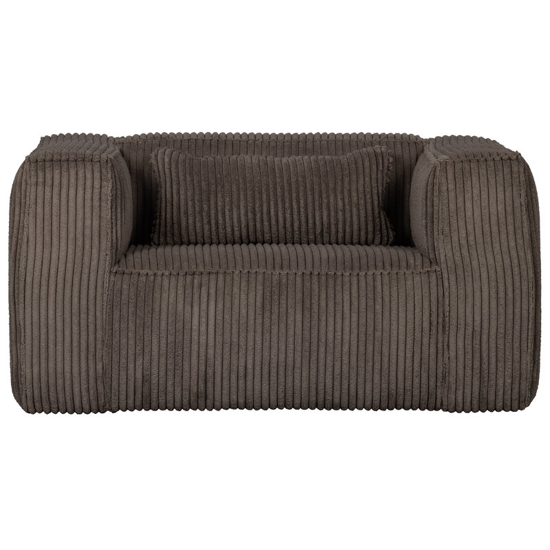 WOOOD Exclusive-collectie Bean Fauteuil Grove Ribstof Mud