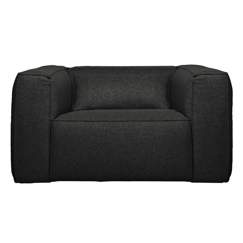 WOOOD Exclusive-collectie Bean Fauteuil Incl. Kussen Donkergrijs Gemeleerd