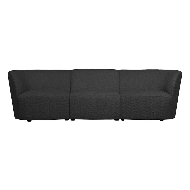 WOOOD-collectie Coco 1-seat Element BouclÉ Dark Grey