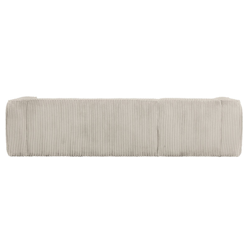 WOOOD-collectie Bean Hoekbank Links Grove Ribstof Naturel