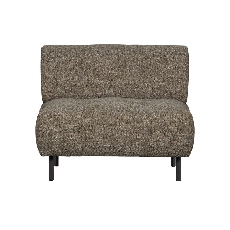 WOOOD-collectie Lloyd Fauteuil Grof Geweven Donkerbruin Melange