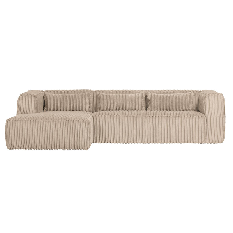 WOOOD-collectie Bean Corner Sofa Left Hefty Ribcord Travertin