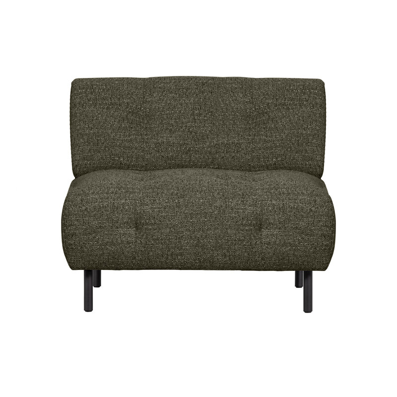 WOOOD-collectie Lloyd Fauteuil Grof Geweven Groen Melange