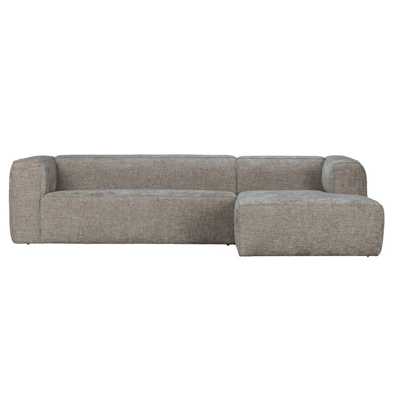 WOOOD-collectie Bean Hoekbank Rechts Grove Melange Stof Travertin