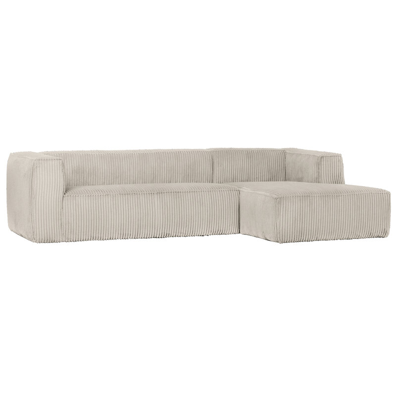 WOOOD-collectie Bean Corner Sofa Right Hefty Ribcord Natural