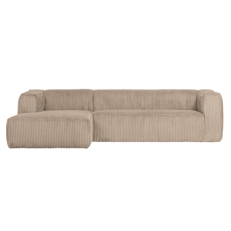 WOOOD-collectie Bean Corner Sofa Left Hefty Ribcord Travertin
