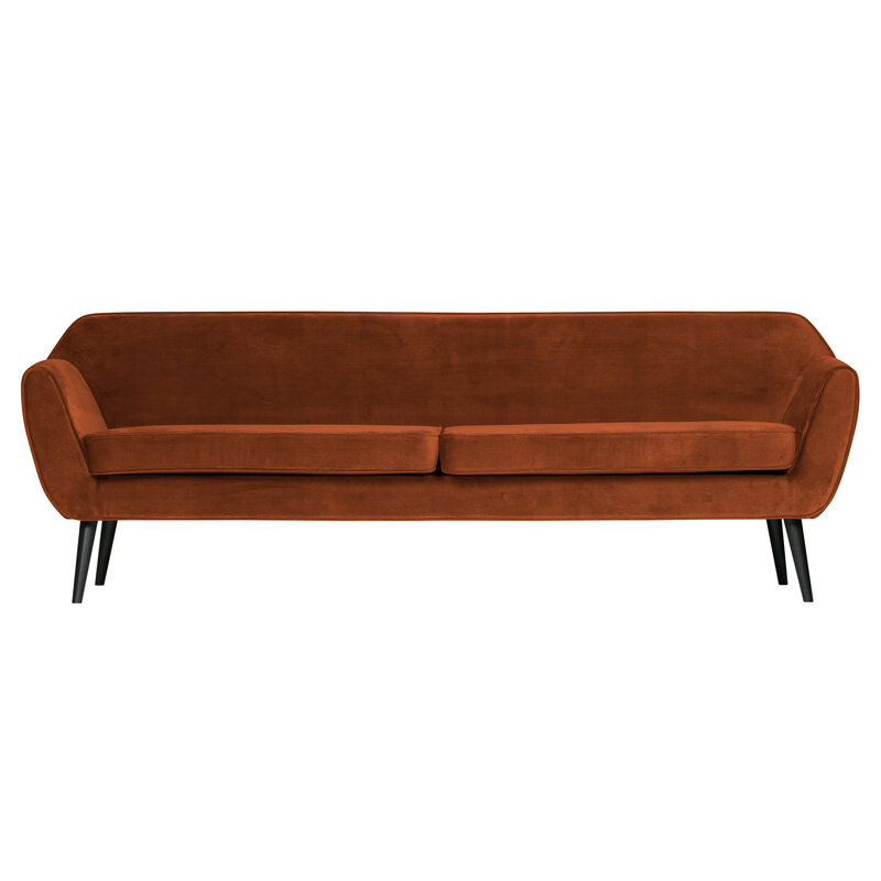 WOOOD-collectie Rocco Xl Sofa 230 Cm Fluweel Roest