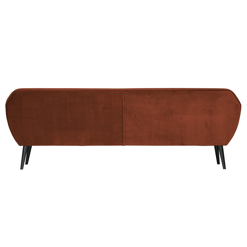 WOOOD-collectie Rocco Xl Sofa 230 Cm Fluweel Roest