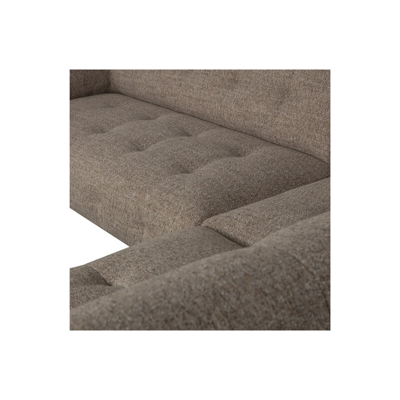 WOOOD-collectie Lloyd Corner Sofa Right Coarse Woven Dark Brown Melange