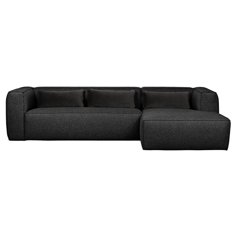WOOOD-collectie Bean Corner Sofa Right Incl. Cushions Dark Grey