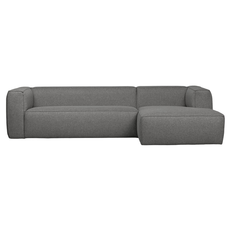 WOOOD-collectie Bean Hoekbank Rechts Incl. Kussens Middengrijs Gemeleerd