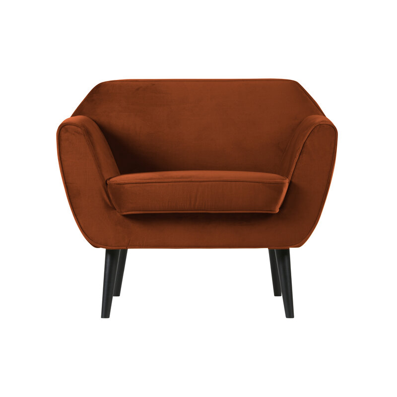 WOOOD-collectie Rocco Fauteuil Fluweel Roest