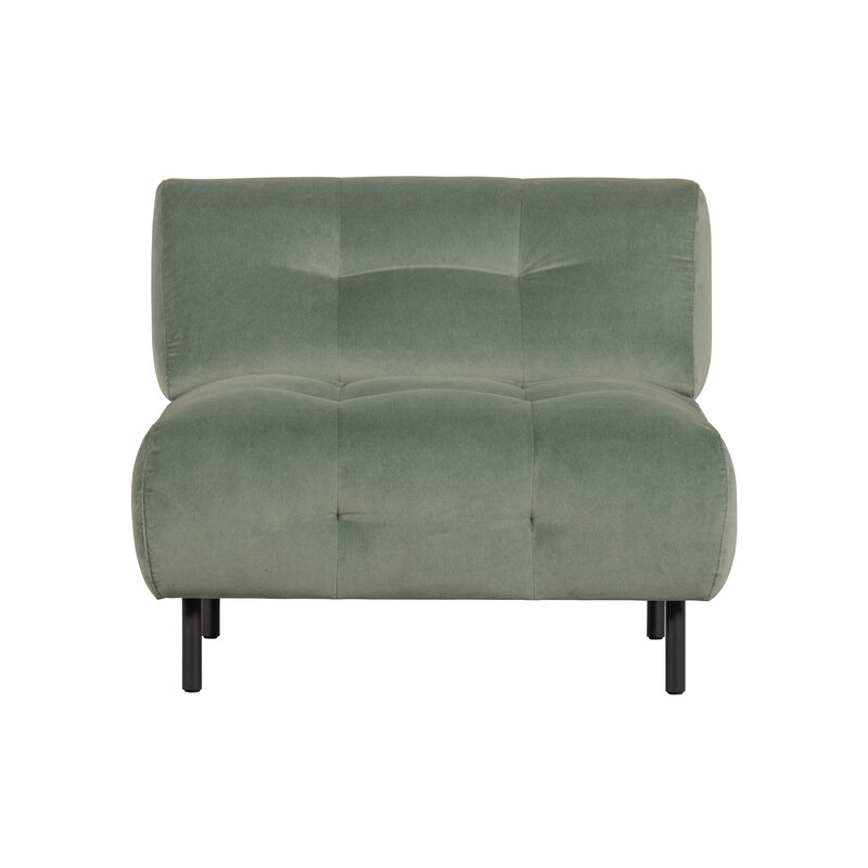WOOOD-collectie Lloyd Armchair Washed Velvet Waterplant