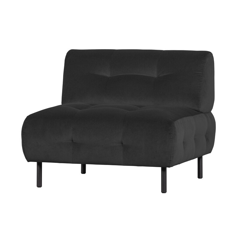 WOOOD-collectie Lloyd Armchair Washed Velvet Cast Irom