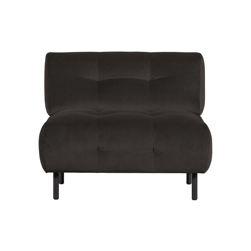 WOOOD-collectie Lloyd Armchair Washed Velvet Cast Irom