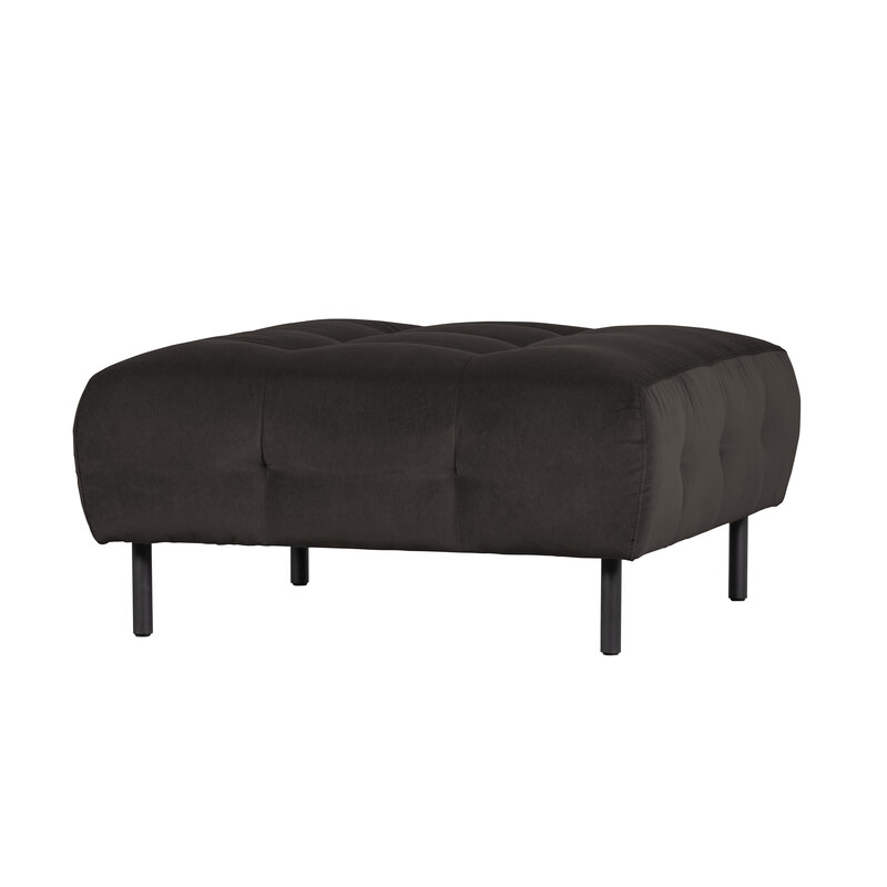 WOOOD-collectie Lloyd Pouf Washed Velvet Cast Iron