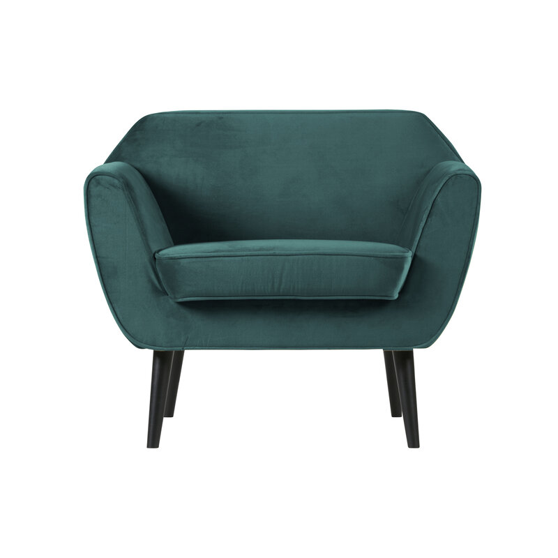 WOOOD-collectie Rocco Fauteuil Fluweel Teal