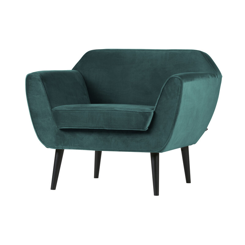 WOOOD-collectie Rocco Fauteuil Fluweel Teal