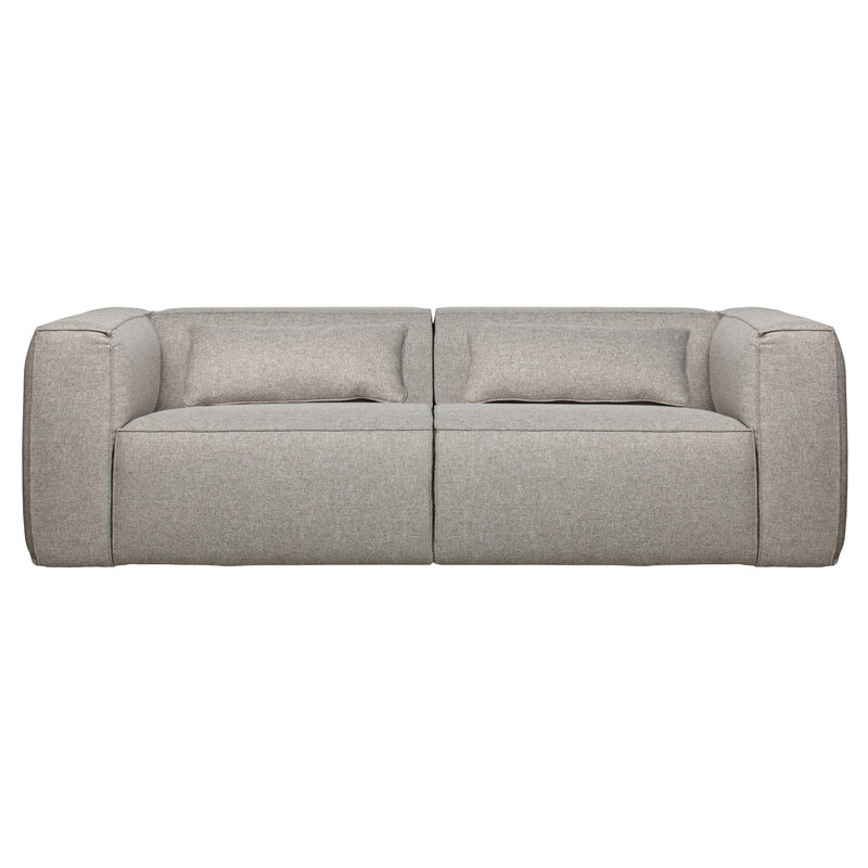 WOOOD-collectie Bean 3,5-zits Bank Incl. Kussens Lichtgrijs Gemeleerd