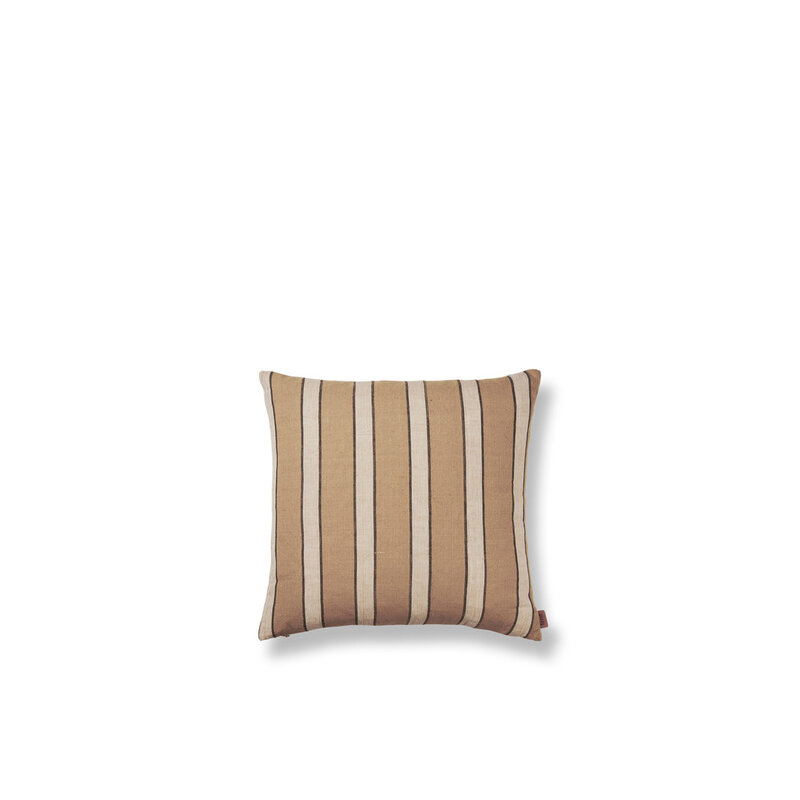 ferm LIVING-collectie Katoenen sierkussen bruin Stripe