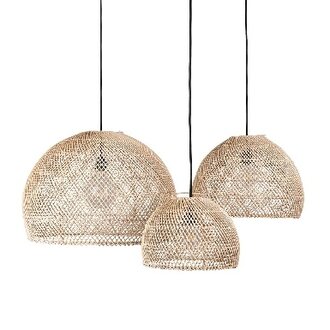 ORIGINAL HOME Lampenkap Globe Naturel - Set van 3