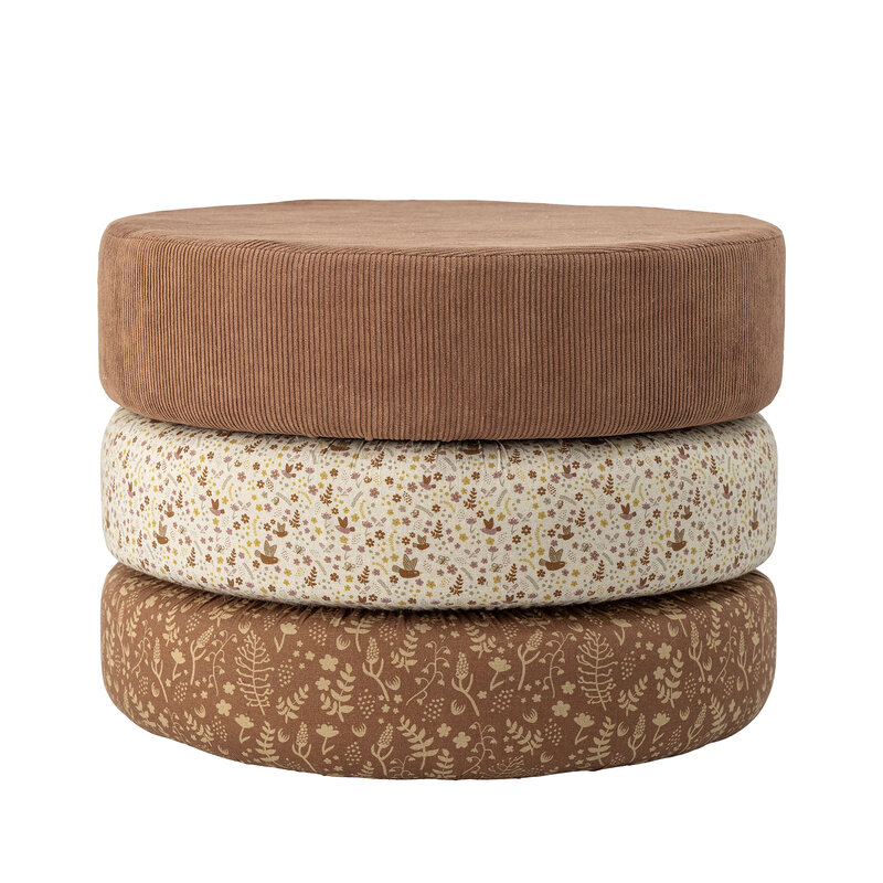 Bloomingville-collectie Jo Pouf  Brown  Cotton