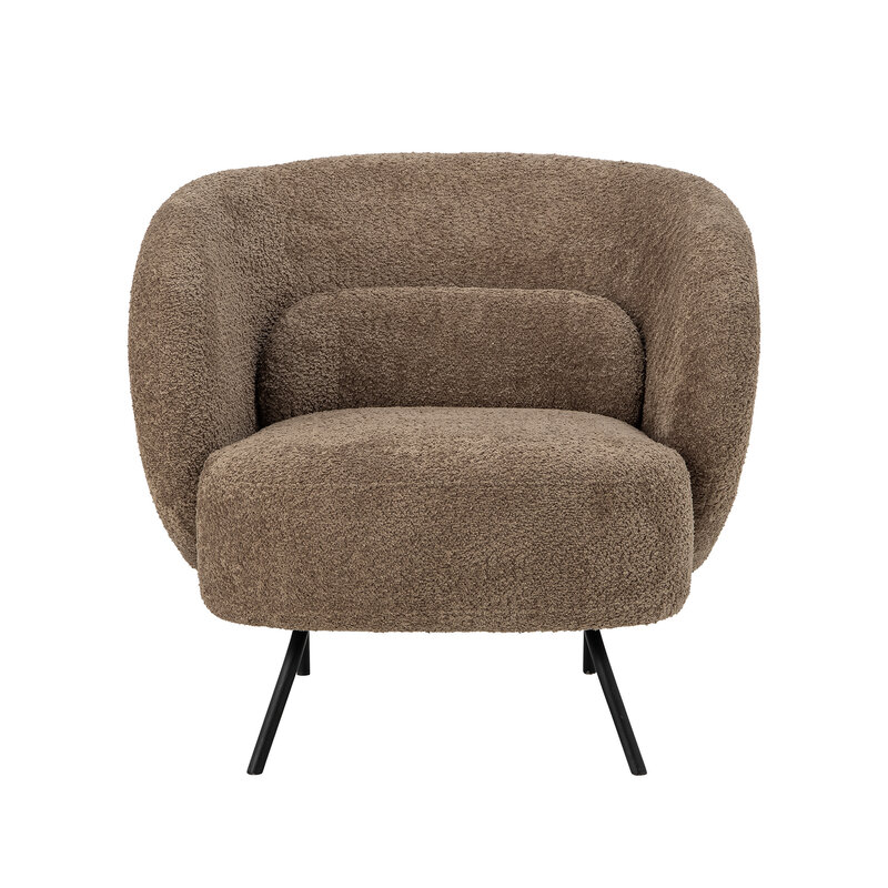 Bloomingville-collectie Harry Lounge Chair  Brown  Polyester