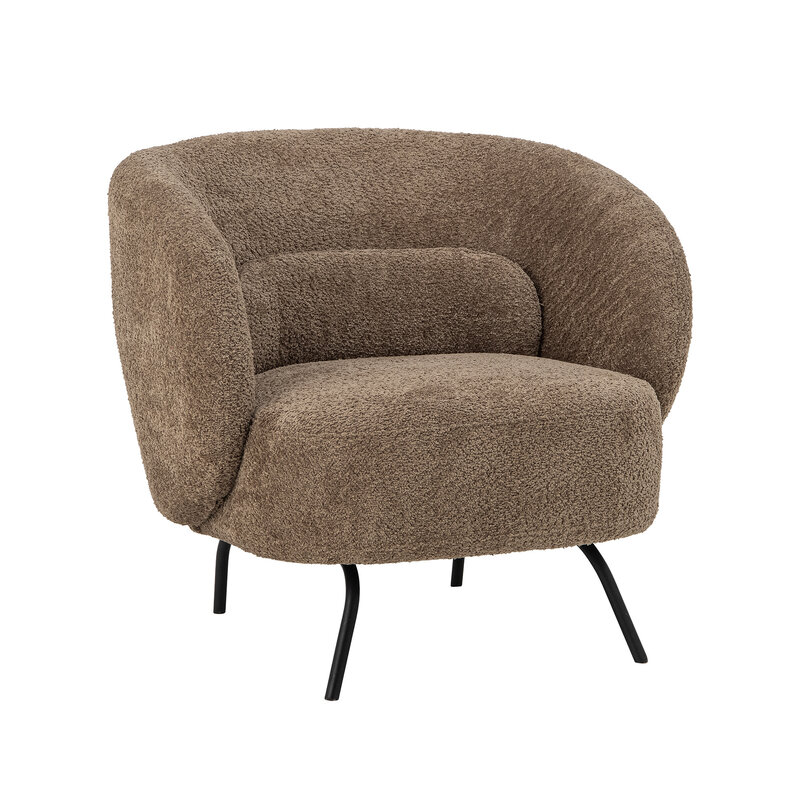 Bloomingville-collectie Harry Lounge Chair bruin polyester