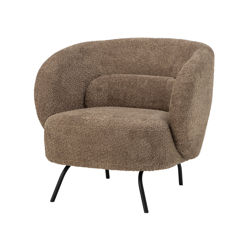 Bloomingville-collectie Harry Lounge Chair  Brown  Polyester
