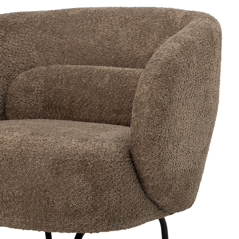 Bloomingville-collectie Harry Lounge Chair  Brown  Polyester