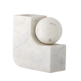 Bloomingville Abbelin Candlestick, Nature, Marble