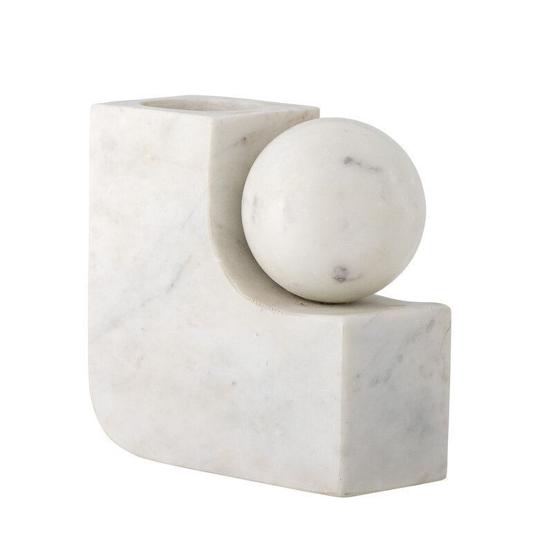 Bloomingville-collectie Abbelin Candlestick  Nature  Marble