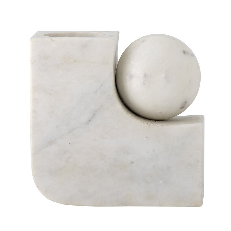 Bloomingville-collectie Abbelin Candlestick  Nature  Marble