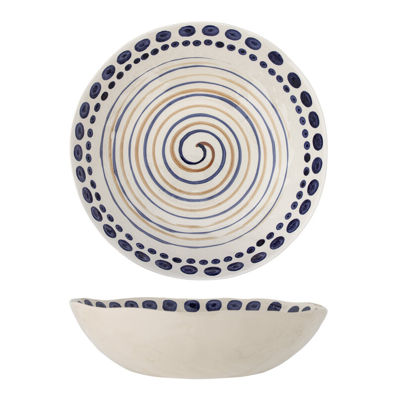 Bloomingville-collectie Shama serveerschaal oranje aardewerk