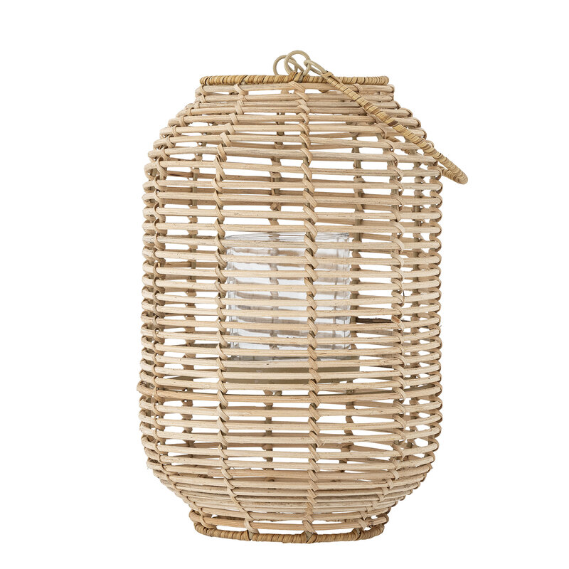 Bloomingville-collectie Lander Lantern w/Glass  Nature  Rattan