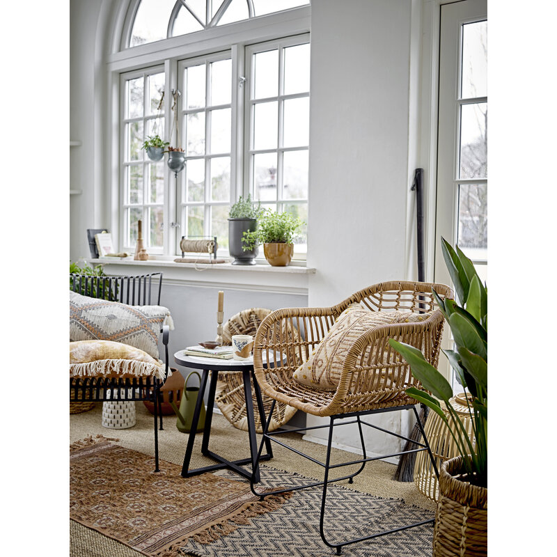 Bloomingville-collectie Marley Lounge Chair zwart ijzer