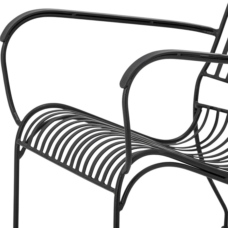 Bloomingville-collectie Marley Lounge Chair zwart ijzer