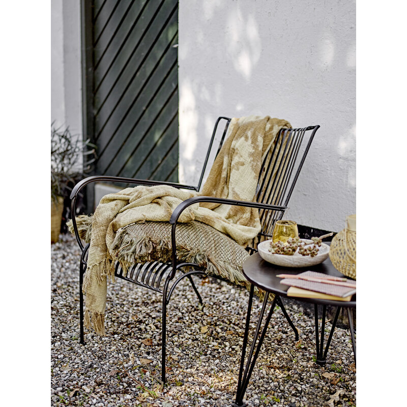 Bloomingville-collectie Marley Lounge Chair zwart ijzer